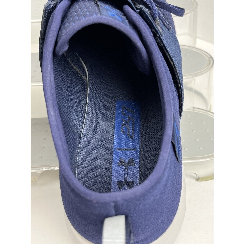 Men's Size 13 Under Armour Charged Blue Running Shoes 1302497-401 - Picture 11 of 12